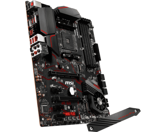 MSI X570 GAMING PLUS Angled View