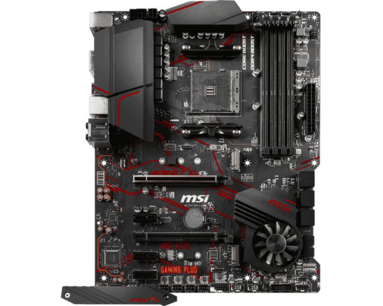 MSI X570 GAMING PLUS Flat View