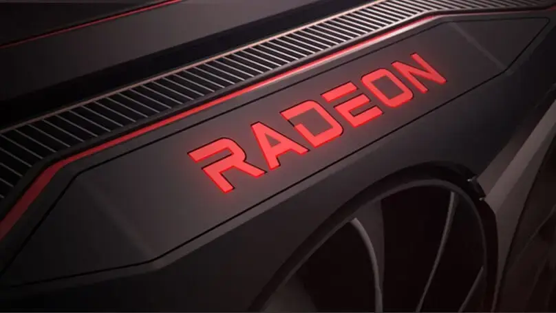 AMD Radeon Logo on GPU