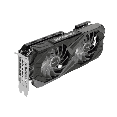 KFA2 GeForce RTX 3070 EX (1-Click OC) Angled Upright View