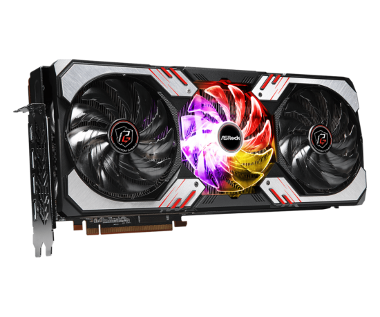 ASRock AMD Radeon RX 6800 XT Phantom Gaming Angled View