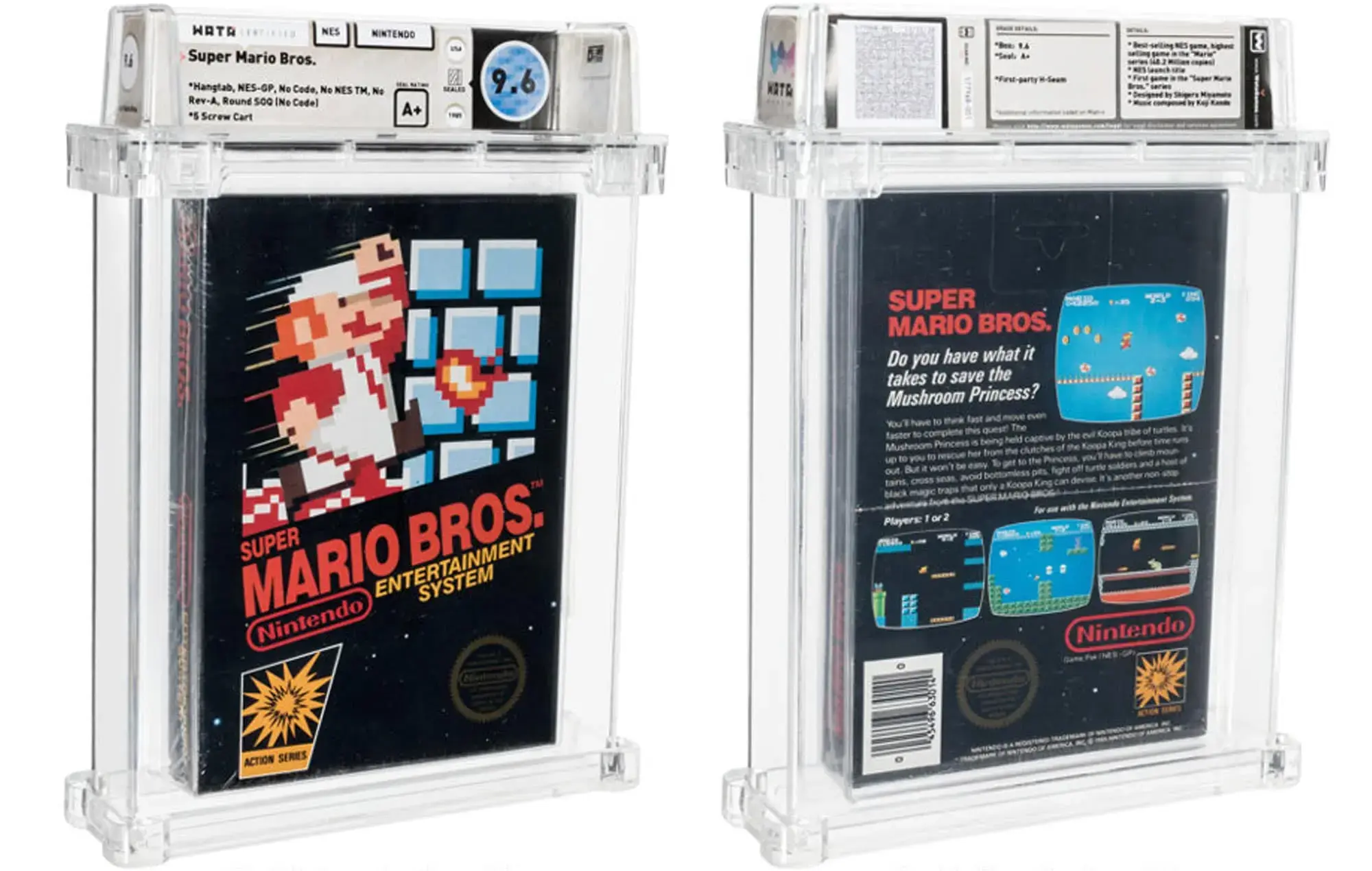 1986 Super Mario Bros. Game Cartridge