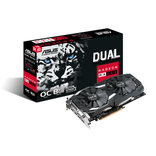 Asus Radeon RX 580 Dual 8GB OC Box View
