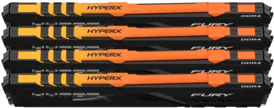 HyperX Fury RGB 32GB Memory Kit RAM Top View