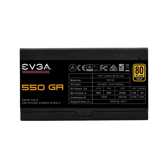 EVGA SuperNOVA 550 GA Side View