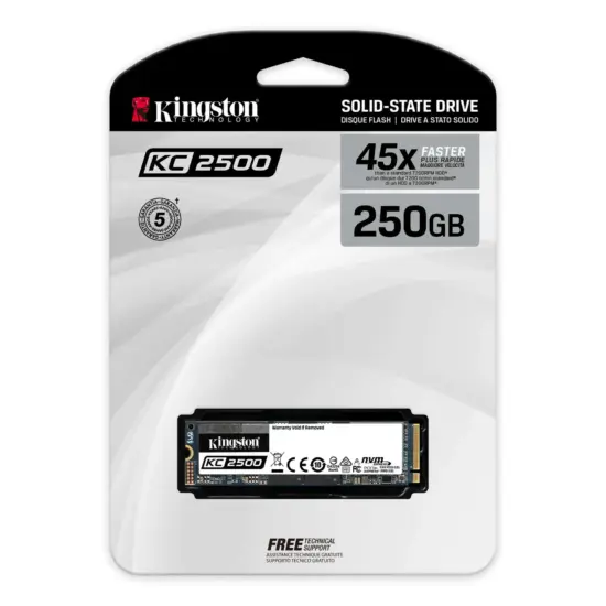 Kingston KC2500 250GB M.2 Box View