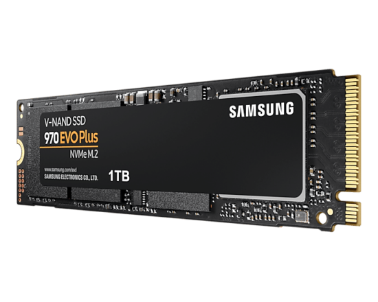 Samsung 970 EVO Plus 1TB Angled View