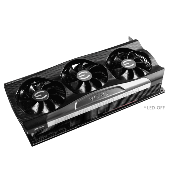 EVGA GeForce RTX 3080 Ti FTW3 ULTRA Angled Fan View