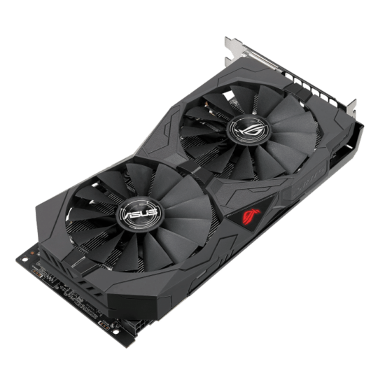 ASUS ROG Strix RX570 OC Edition 8GB Angled View