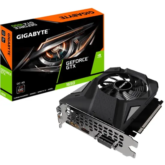 Gigabyte GTX 1650 OC 4GB Single Fan Box View