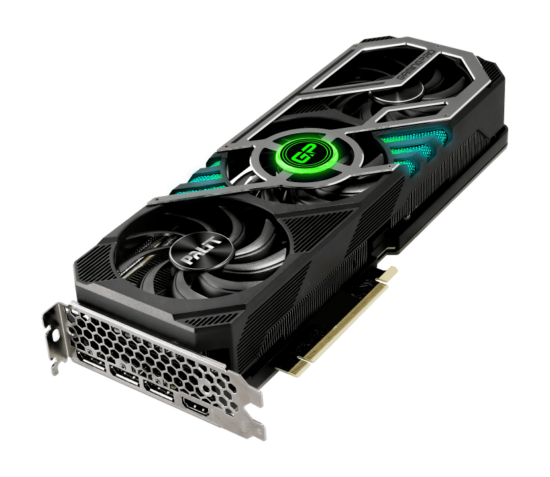 Palit RTX 3080 Ti GamingPro RGB Angled Flat View