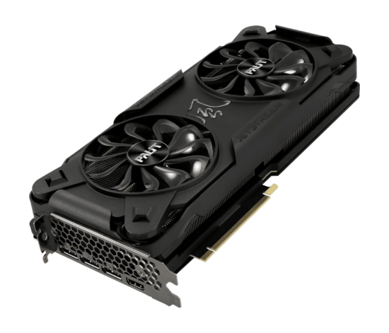 Palit RTX 3070 Jetstream V1 LHR Fan Angled View