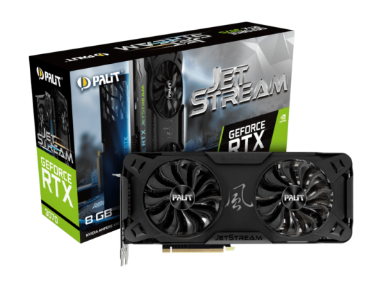 Palit RTX 3070 Jetstream V1 LHR Box View