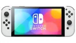 Nintendo Switch OLED - White Flat View