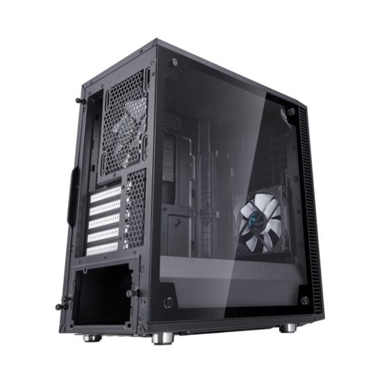 Fractal Design Define Mini C Black TG Angled Back View