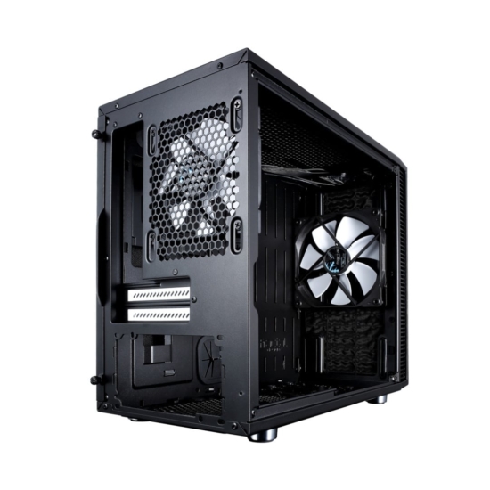 Fractal Design Define Nano S Black Window Angled Back View