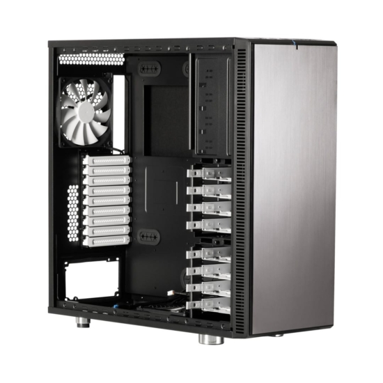 Fractal Design Define XL R2 Titanium Grey Angled Side View