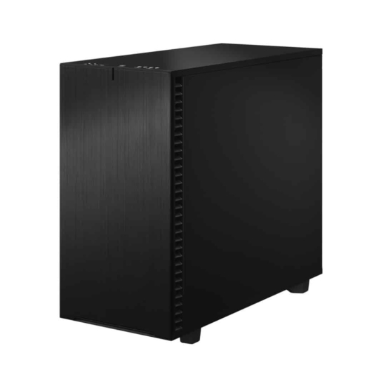 Fractal Design Define 7 Black Solid Angled Front View