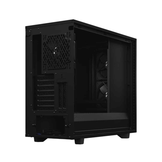 Fractal Design Define 7 Light TG Black Angled Rear View