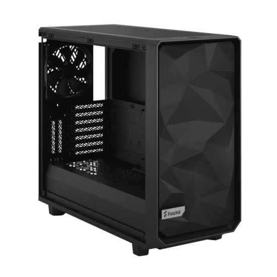 Fractal Design Meshify 2 Black Solid Angled Front View