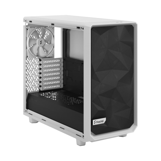 Fractal Design Meshify 2 Lite White TG Angled Front View