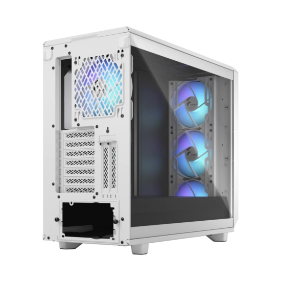 Fractal Design Meshify 2 RGB White TG Angled Back View