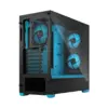 Fractal Design Pop Air RGB Cyan Core TG Angled Back View