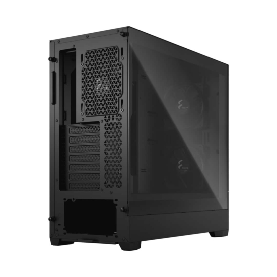 Fractal Design Pop Silent Black TG Angled Back View