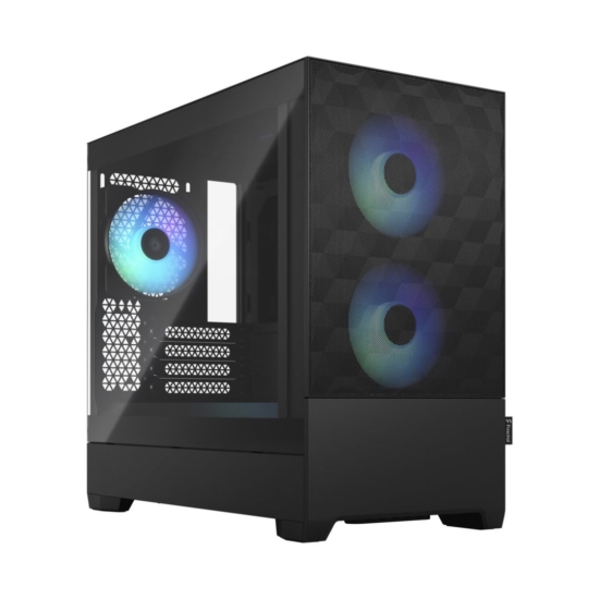 Fractal Design Pop Mini Air RGB Black TG Angled Front View