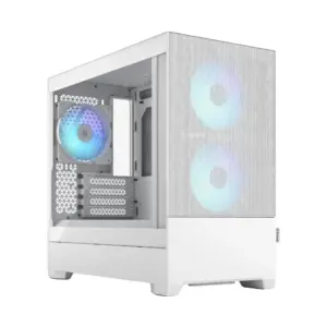 Fractal Design Pop Mini Air RGB White TG Angled Front View