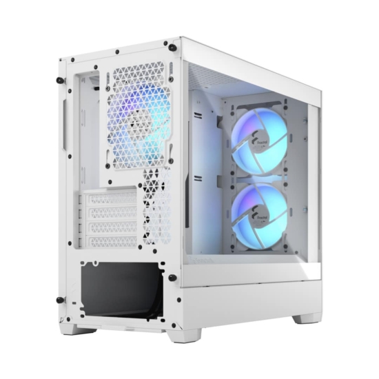 Fractal Design Pop Mini Air RGB White TG Angled Back View