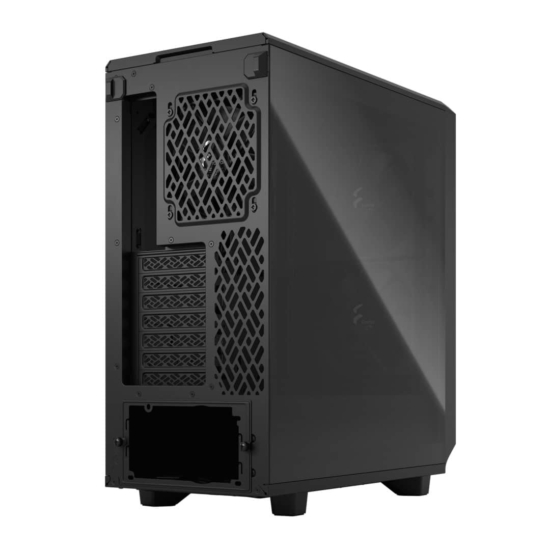 Fractal Design Meshify 2 Compact Light TG Black Angled Back View