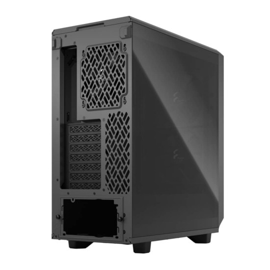 Fractal Design Meshify 2 Compact Light TG Grey Angled Back View