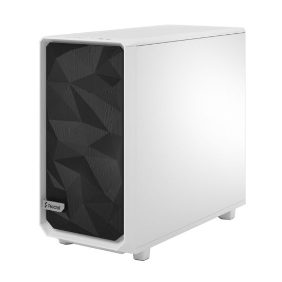 Fractal Design Meshify 2 White TG Angled Front View