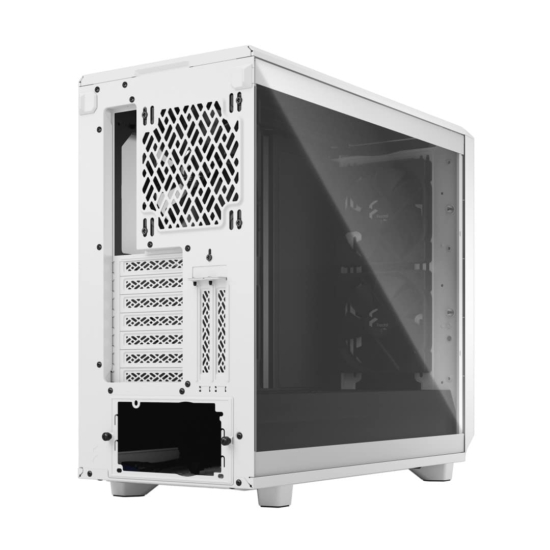 Fractal Design Meshify 2 White TG Angled Back View