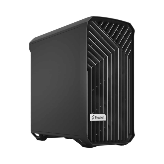 Fractal Design Torrent Compact Black Solid Angled Front View