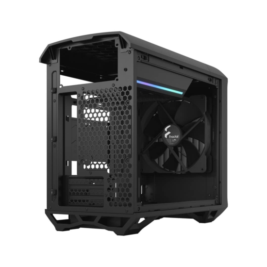 Fractal Design Torrent Nano Dark TG Angled Back View