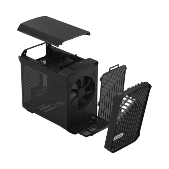 Fractal Design Torrent Nano Dark TG Angled Front View