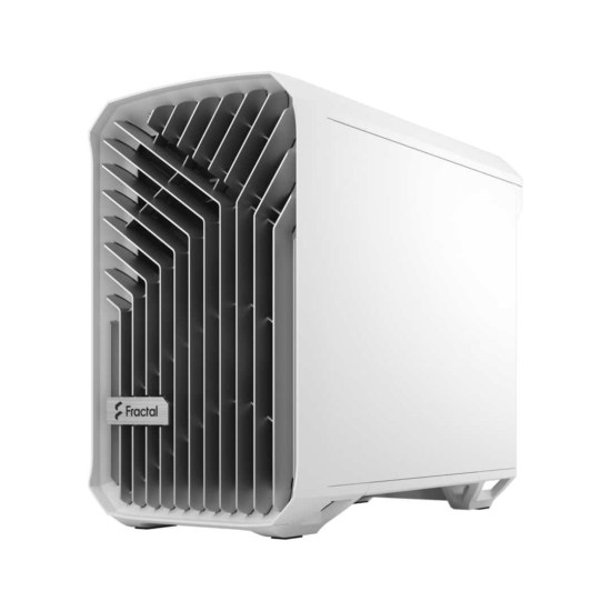 Fractal Design Torrent Nano White TG Angled Front View