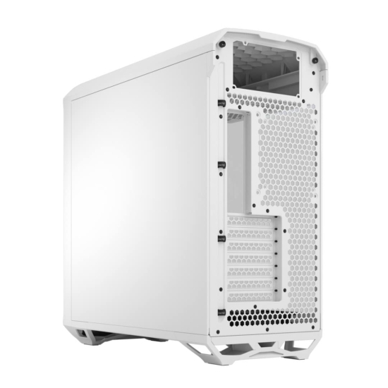 Fractal Design Torrent White Clear TG Angled Back View