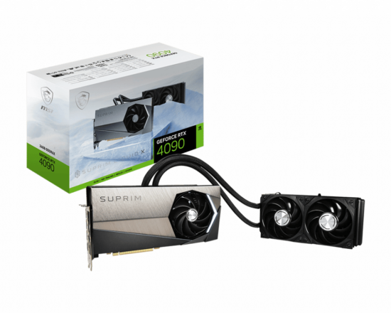 MSI NVIDIA GeForce RTX 4090 SUPRIM LIQUID X 24GB GDDR6X Box View