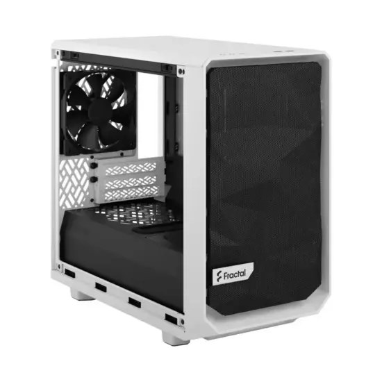 Fractal Design Meshify 2 Nano White TG Angled Front View