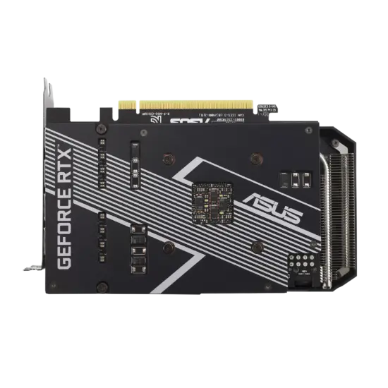 ASUS DUAL NVIDIA GeForce RTX 3060 Ti V2 MINI OC Backplate View