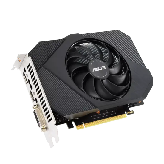 ASUS Phoenix NVIDIA GeForce GTX 1650 OC Angled Front View