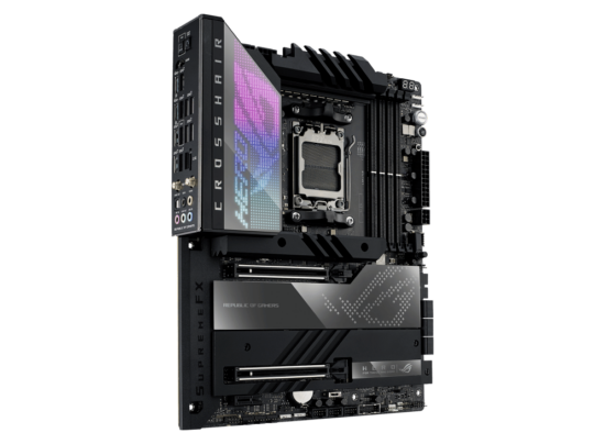 ASUS ROG Crosshair X670E Hero Angled Front View