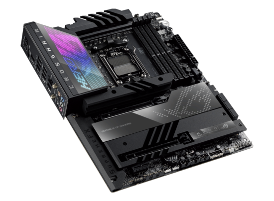 ASUS ROG Crosshair X670E Hero Angled Front View