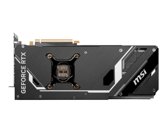 MSI NVIDIA GeForce RTX 4080 16GB VENTUS 3X Backplate View