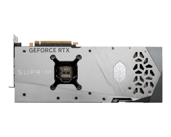MSI NVIDIA GeForce RTX 4080 16GB SUPRIM X Backplate View