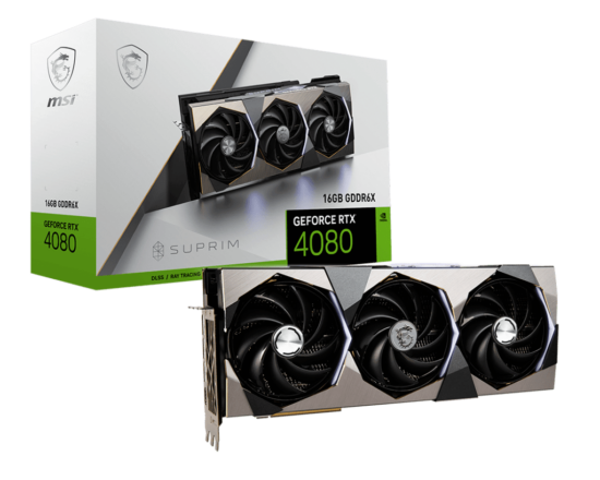 MSI NVIDIA GeForce RTX 4080 16GB SUPRIM Box View