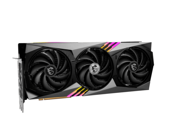 MSI NVIDIA GeForce RTX 4080 16GB GAMING X TRIO Angled Front View